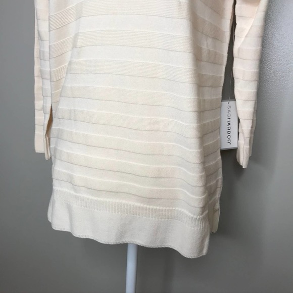 New! Sag Harbor Ivory Winter White Large Sweater - Picture 5 of 5